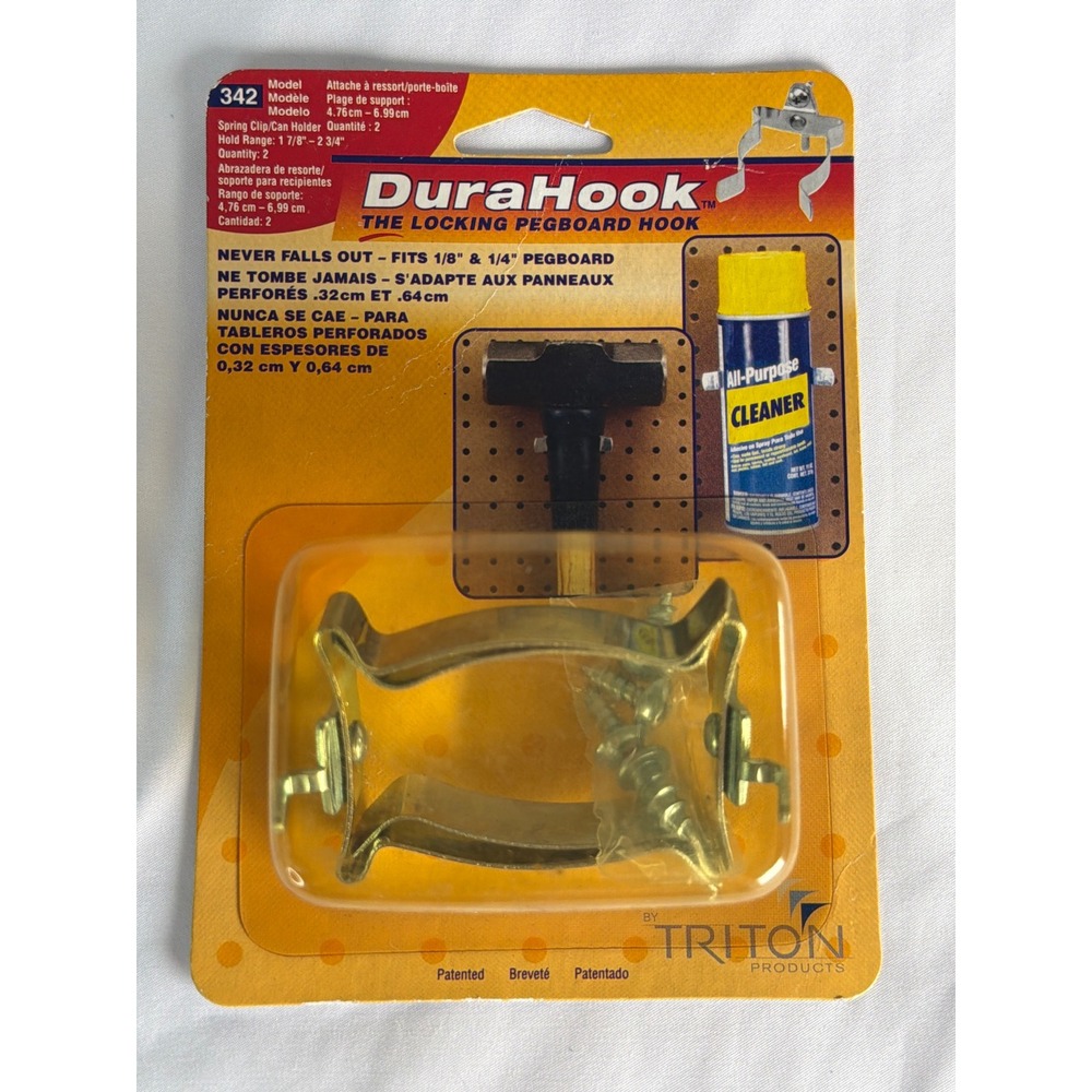 Vintage Locking Triton Products DuraHook 342 Spring Clip Can Holder New